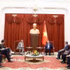 Tổng Bí thư, Chủ tịch nước Tô Lâm tiếp Phó chủ tịch Quốc hội Cộng hòa Liên bang Đức Bodo Ramelow. (Ảnh: Thống Nhất/TTXVN)