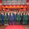 Tổng Bí thư Tô Lâm, Thủ tướng Phạm Minh Chính, Chủ tịch Quốc hội Trần Thanh Mẫn, Thường trực Ban Bí thư Trần Cẩm Tú và các đại biểu dự Đại hội. (Ảnh: Trọng Đức/TTXVN)