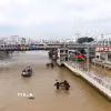 Dự án giải quyết ngập do triều khu vực Thành phố Hồ Chí Minh có xét đến yếu tố biến đổi khí hậu (giai đoạn 1) khởi công năm 2016, thực hiện theo hợp đồng BT. (Ảnh: Tiến Lực/TTXVN)
