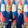 Tổng Bí thư Tô Lâm hội kiến Chủ tịch Quốc hội Lào Saysomphone Phomvihane. (Ảnh: Thống Nhất/TTXVN)