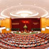 Phiên Khai mạc Hội nghị lần thứ tư Ban Chấp hành Trung ương Đảng khóa XIV. (Ảnh: Phương Hoa/TTXVN)