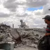 Các tòa nhà bị phá hủy do xung đột tại Khan Younis, Dải Gaza. (Ảnh: THX/TTXVN)