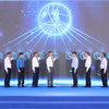 Các đại biểu thực hiện nghi thức triển khai thi công dự án Nhà máy Nhiệt điện Quảng Trạch II. (Nguồn: EVN)