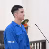 Bị cáo Phan Trọng Hiếu tại phiên tòa xét xử về hành vi buôn bán hàng giả là thực phẩm trên sàn thương mại điện tử. (Ảnh: TTXVN phát)