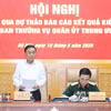 Đồng chí Trần Cẩm Tú, Ủy viên Bộ Chính trị, Thường trực Ban Bí thư, Trưởng Đoàn Kiểm tra, giám sát số 12 của Bộ Chính trị phát biểu chỉ đạo hội nghị. (Ảnh: Phương Hoa/TTXVN)