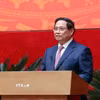 Thủ tướng Phạm Minh Chính phát biểu chỉ đạo Hội nghị. (Ảnh: Phạm Kiên/TTXVN)