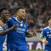 Mbappe (giữa) thăng hoa giúp Real giành chiến thắng. (Nguồn: Getty Images)