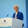 Chủ tịch ECB Christine Lagarde phát biểu tại cuộc họp báo ở Frankfurt, Đức. (Ảnh: THX/TTXVN phát)