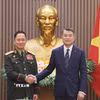 Thủ tướng Lê Minh Hưng tiếp Đại tướng Khamliang Outhakaysone, Phó Thủ tướng, Bộ trưởng Bộ Quốc phòng Lào. (Ảnh: Lâm Khánh/TTXVN)