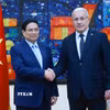 Thủ tướng Phạm Minh Chính hội kiến Chủ tịch Quốc hội Nhân dân Algeria (Hạ viện Algeria) Brahim Boughali. (Ảnh: Dương Giang/TTXVN)