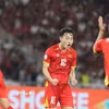 Niềm vui của các cầu thủ U23 Việt Nam. (Ảnh: TTXVN phát)