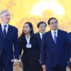 Thủ tướng Phạm Minh Chính hội kiến Nhà Vua Vương quốc Bỉ Philippe. (Ảnh: Dương Giang/TTXVN)