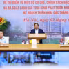 Thủ tướng Phạm Minh Chính chủ trì Hội nghị triển khai Nghị quyết của Quốc hội về thí điểm một số cơ chế, chính sách đặc thù phát triển nhà ở xã hội. (Ảnh: Dương Giang/TTXVN)