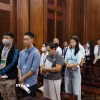 Các bị cáo tại phiên tòa. (Ảnh: Hồng Đạt/TTXVN)