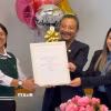 Đại diện ba tổ chức sáng lập Mạng lưới GVN. (Ảnh: Hà Linh/TTXVN)