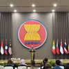 Tổng thống nước Cộng hòa Dân chủ Timor Leste Jose Ramos Horta phát biểu tại Ban Thư ký ASEAN. (Ảnh: Văn Phong/TTXVN)