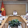 Phó Thủ tướng Lê Tiến Châu chủ trì họp về Hồ sơ chính sách Luật Xử lý vi phạm hành chính (sửa đổi). (Ảnh: Lâm Khánh/TTXVN)