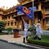 Lễ Thượng cờ ASEAN. (Ảnh: TTXVN phát)
