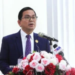 Tiến sỹ Kin Phea, Viện trưởng Viện Quan hệ quốc tế Campuchia, Viện Hàn lâm Hoàng gia Campuchia (RAC). (Ảnh: Hoàng Minh/TTXVN)