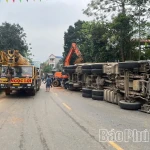 Hiện trường vụ tai nạn. (Nguồn: Báo Phú Thọ)