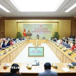 Thủ tướng Phạm Minh Chính biểu dương học sinh đoạt giải tại các kỳ thi quốc tế năm 2025. (Ảnh: Dương Giang/TTXVN)