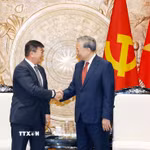 Tổng Bí thư, Chủ tịch nước Tô Lâm tiếp Đại sứ Mông Cổ tại Việt Nam Jigjee Sereejav. (Ảnh: Thống Nhất/TTXVN)