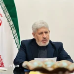 Đại biện lâm thời Cộng hòa Hồi giáo Iran tại Việt Nam Mohammad Mirali Mohammadi thông tin cập nhật với báo chí Việt Nam về những diễn biến mới nhất tại nước này. (Ảnh: Việt Đức/TTXVN)