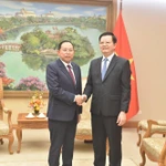 Phó Thủ tướng Mai Văn Chính tiếp xã giao Bộ trưởng Bộ Lễ nghi và Tôn giáo Vương quốc Campuchia Chay Borin. (Nguồn: Báo Điện tử Chính phủ)