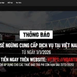 Thông báo dừng phát sóng từ ngày 1/1/2026 của truyền hình K+.