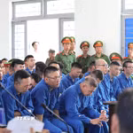 Các bị cáo tại phiên tòa. (Ảnh: Nguyễn Thanh/TTXVN)
