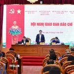 Quang cảnh Hội nghị giao ban báo chí. (Ảnh: Minh Đức/TTXVN)