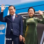 Lễ đón Chủ tịch Quốc hội Trần Thanh Mẫn và Phu nhân tại sân bay Istanbul, thành phố Istanbul, Thổ Nhĩ Kỳ. (Ảnh: Doãn Tấn/TTXVN)