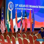 Công tác chuẩn bị cho Hội nghị Bộ trưởng Ngoại giao ASEAN-EU (AEMM) lần thứ 25 tại thủ đô Bandar Seri Begawan của Brunei Darussalam. (Nguồn: Bernama)