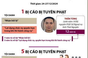 Vụ án “chuyến bay giải cứu” giai đoạn 2: Mức án sơ thẩm của 17 bị cáo