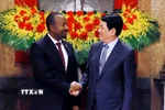 Chủ tịch nước Lương Cường tiếp Thủ tướng Cộng hòa Dân chủ Liên bang Ethiopia Abiy Ahmed Ali. (Ảnh: Lâm Khánh/TTXVN)