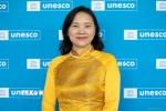 Đại sứ Nguyễn Thị Vân Anh, Trưởng Phái đoàn Đại diện thường trực Việt Nam bên cạnh UNESCO. (Ảnh: Thu Hà/TTXVN)
