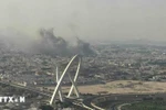 Khói bốc lên sau các vụ nổ ở Doha (Qatar) ngày 9/9/2025. (Ảnh: IRNA/TTXVN)