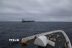 Tàu chở dầu Marinera bị lực lượng Mỹ bắt giữ. Ảnh: U.S. European (Nguồn: Command/TTXVN)