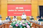 Tổng Bí thư Tô Lâm, Bí thư Quân ủy Trung ương phát biểu. (Ảnh: TTXVN phát)