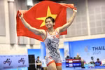 Nguyễn Thị Mỹ Linh cũng đã giành HCV SEA Games cùng hai cô chị. (Nguồn: Báo Thanh Niên)