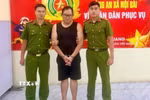 Đối tượng Nguyễn Tiến Dũng tại cơ quan Công an. (Ảnh: TTXVN phát)