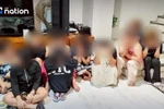 Một nhóm đối tượng bị bắt giữ. (Nguồn: nationthailand)