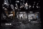 Cảnh đổ nát sau cuộc tấn công tại Tehran, Iran. (Ảnh: THX/TTXVN)
