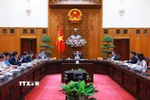 Thủ tướng Phạm Minh Chính chủ trì họp Thường trực Chính phủ về công tác chuẩn bị APEC 2027. (Ảnh: Dương Giang/TTXVN)