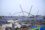 Công trường thi công Dự án Cảng hàng không quốc tế Gia Bình. (Ảnh: Dương Giang/TTXVN)