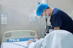 Bác sỹ khám cho bệnh nhân COVID-19. (Ảnh: Minh Quyết/TTXVN)