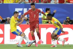Ronaldo và đội tuyển Bồ Đào Nha rơi vào nhánh đấu 'tử thần' vòng knock-out World Cup 2026. (Ảnh: AFP/TTXVN)