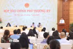 Quang cảnh buổi họp báo. (Ảnh: Tuấn Anh/TTXVN)