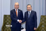 Tổng Bí thư, Chủ tịch nước Tô Lâm tiếp ông Nicholas Moore, Đặc phái viên của Chính phủ Australia về Đông Nam Á. (Ảnh: Thống Nhất/TTXVN)