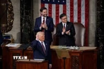 Tổng thống Mỹ Donald Trump phát biểu trước Quốc hội tại Washington, DC, ngày 4/3/2025. (Ảnh: USA Today/TTXVN)